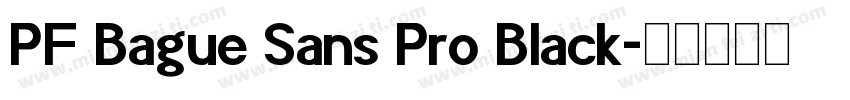 PF Bague Sans Pro Black字体转换